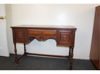 Vintage Wooden Desk - Three Drawers! - Item #31 BR2
