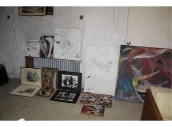 Mixed  Lot Of Framed Paintings - Local Sculptor Artist Christina Shmigel - Lot Of 17!! - Item #96 BSMT