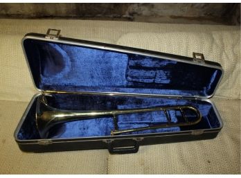 Vintage Trombone - Blue Velvet Lining - Some Dings & Case INCLUDED!! - Item #83 BSMT
