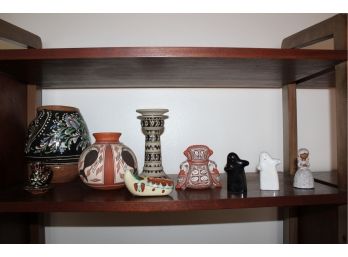 Mixed Lot Of Ceramic Decorative Items - Salt/Pepper Shakers, Vase, Candle Holder & More!! - Item #50 LVRM