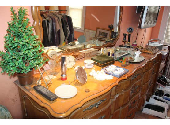 Mixed Lot - All Contents Of The Top Of Dresser - Makeup Tray, Vintage Phone & MORE!! - Item# 034
