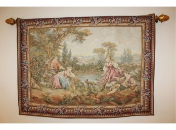 Antique Fine Tapestry - Hanging Rod Included - AMAZING CONDITION! - Item #004 LVRM
