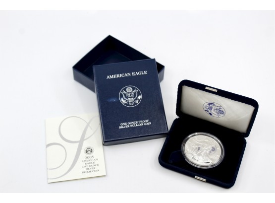 AMERICAN EAGLE 2005 One Ounce Proof Silver Bullion Coin - COA INCLUDED!! Item #333 BOX