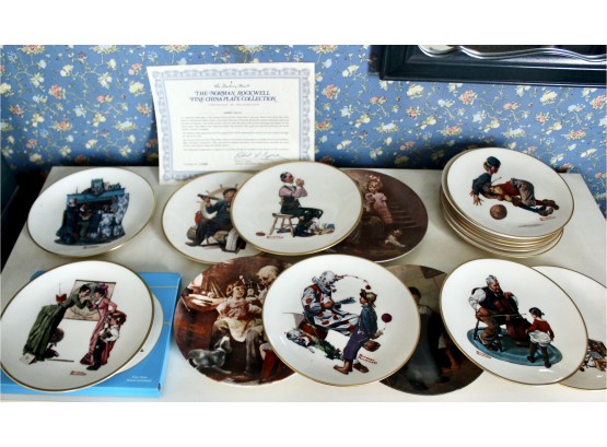 NORMAN ROCKWELL Fine China Plates - Mixed Lot Of 17 - GOOD CONDITION!! Item #41 BR1