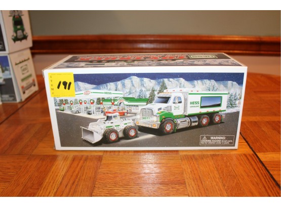 HESS 2009 Toy Truck & Front Loader - TRUCK & FRONT LOADER INCLUDED - GOOD CONDITION!! Item #191 BSMT
