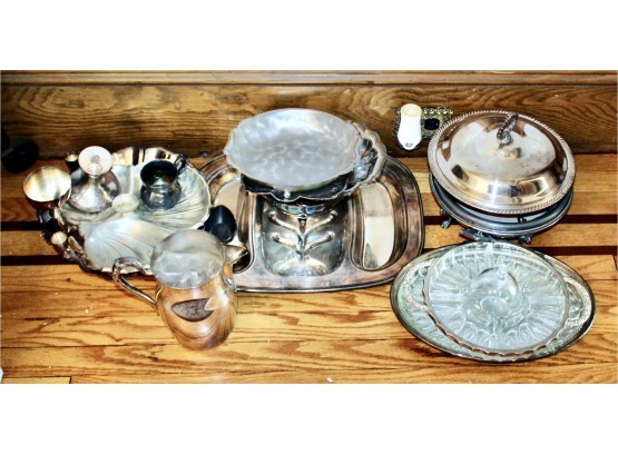 VINTAGE Silver Plated Lot - Trays, Servings Dishes, Cups AND MORE - GREAT LOT!! Item #375 DR