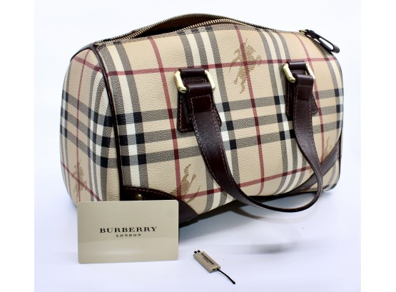 AUTHENTIC BURBERRY Haymarket Speedy W/ Dust Cover - Barely Used - LIKE NEW!! Item#391 DR