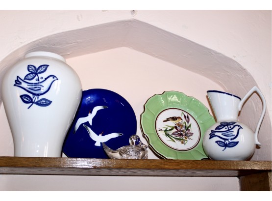 Porcelain - Birds Accent Plates & Vases - Mixed Lot!! Item #267 DR