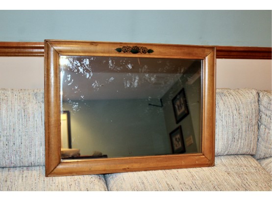 Vintage Wood Framed Mirror - GOOD CONDITION!! Item#94 BSMT