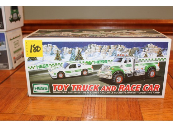 HESS 2011 Toy Truck & Race Car  - TRUCK & VAN INCLUDED - GOOD CONDITION!! Item #180 BSMT