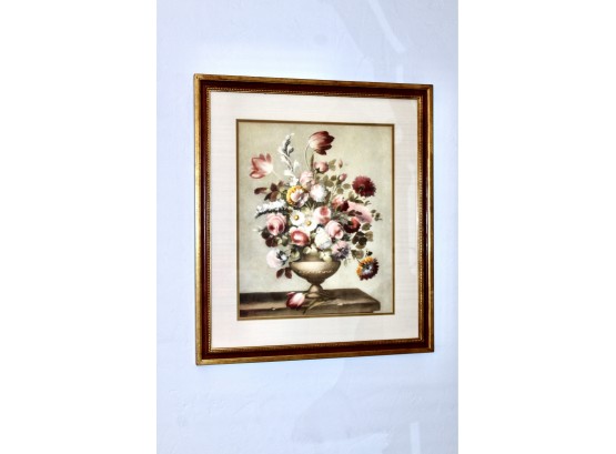 DECORATIVE Vintage Framed Flower Art - Lot Of 2 - GREAT LOT!! Item #349 DR