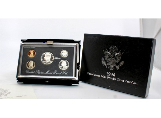 1994 UNITED STATES Mint Premier Silver Proof Set  - COA INCLUDED!! Item #336 BOX