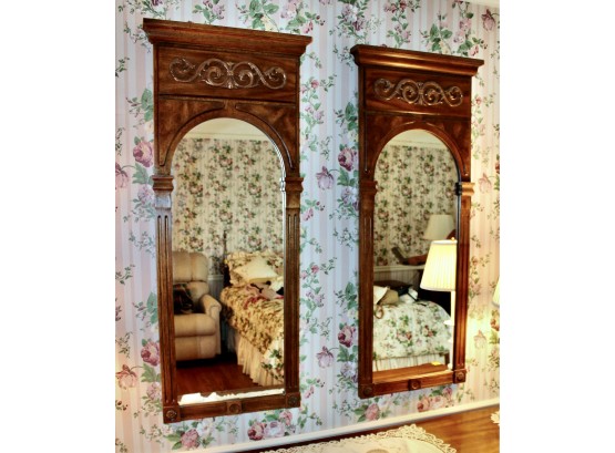 DREXEL Solid Wood Wall Mirrors - GOOD CONDITION - Set Of 2!! Item #27 BR3