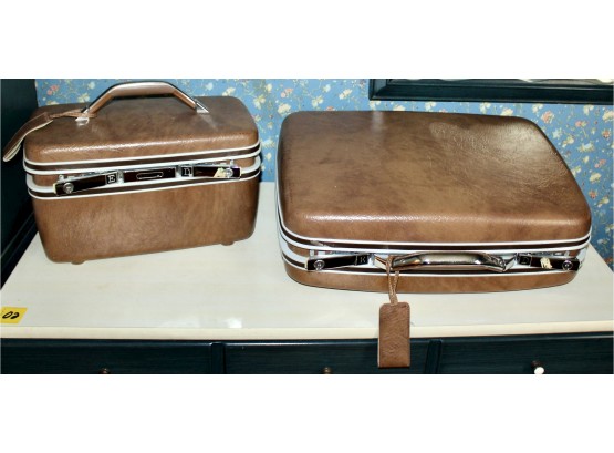SAMSONITE Vintage Suitcase & Makeup Case - GOOD CONDITION!! Item #43 BR1