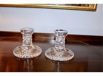 WATERFORD Crystal Candlesticks - Lot Of 2 - GOOD CONDITION!! Item #248 DR