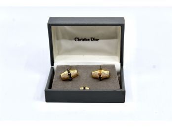 CHRISTIAN DIOR Men's Set Of Cufflinks & Tie Clip - ORIGINAL BOX INCLUDED!! Item#325 BOX