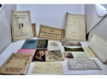 Antique Ephemera Post Cards & Advertisements From 1911 To 1912 - 1912 William Howard Taft & More!! Item#398BOX