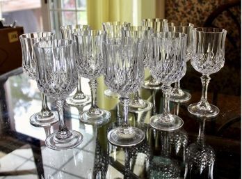 Crystal Wine Glasses - Lot Of 11 - GOOD CONDITION!! Item#117 KIT