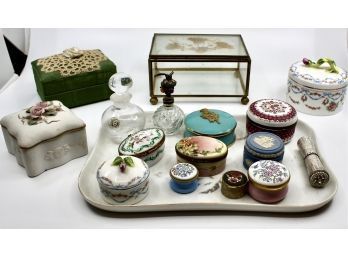 Vintage & Antique Decorative Boxes - ROYAL HAMPTEN Bone China, Limoges,CRUMMLES & CO. & MORE!! Item #342 DR