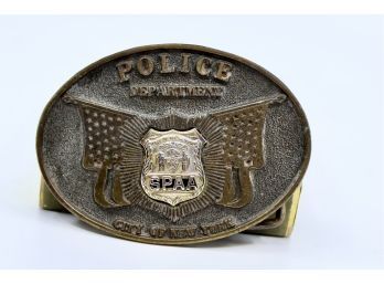 VINTAGE Brass NYPD Belt Buckle - TRULLY UNIQUE!! Item #394 BOX
