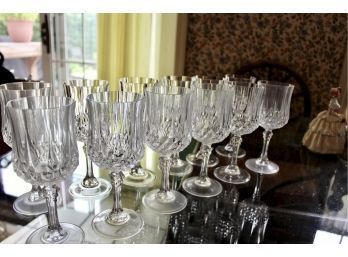Crystal Water Glasses - Lot Of 12 - GOOD CONDITION!! Item#118 KIT