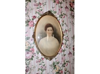 Antique Framed Art Of Woman - GOOD CONDITION!! Item#144 BR3