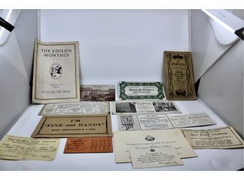 ANTIQUE Ephemera Post Cards - Macy's Quarterly Pricing, Announcement Circa 1911 - 1912 & MORE!! Item #397 BOX