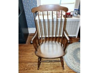 NICHOLS & STONE CO. Antique Maple Wood Rocking Chair - GOOD CONDITION!! Item #07 BR1