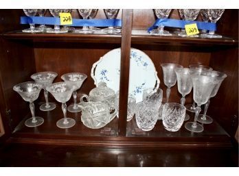 Crystal, Glasses & Plate - Mixed Lot - GOOD CONDITION!! Item #230 DR
