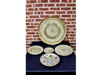 VINTAGE Mixed Lot Of Decorative Plates & Tray - LOT OF 5!! Item#91 GAR