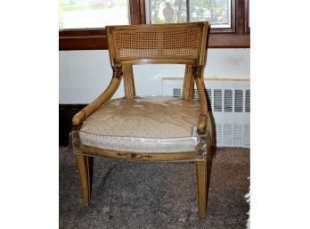 VINTAGE Wood & Rattan Accented Chair - GREAT ACCENT TO ANY ROOM!! Item#01 LVRM