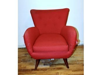 MID CENTURY MODERN Red Chez Lounge Chair - VERY RETRO!! Item#39 LVRM