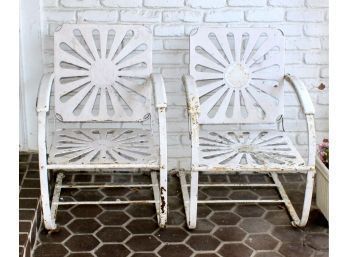 MID CENTURY MODERN & Vintage Outdoor Chairs & Tables - Lot Of 8 - VERY RETRO LOOK! Item#141 PATIO