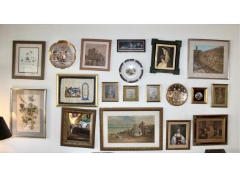 VINTAGE Mixed Lot Of Framed Artwork & Decorative Wall Art - Lot Of 19!! Item#116 LVRM