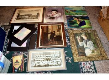 MIXED FRAMED ART LOT - Mixed Genres - Assorted Sizes - Lot Of 12 - SOME AMAZING PIECES!! Item#163 LVRM