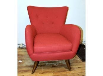 MID CENTURY MODERN Red Chez Lounge Chair - VERY RETRO!! Item#174 LVRM