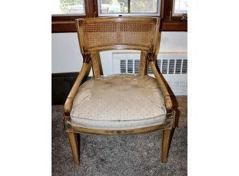 VINTAGE Wood & Rattan Accented Chair - GREAT ACCENT TO ANY ROOM!! Item#02 LVRM