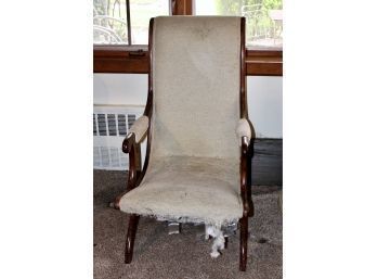 VINTAGE Hollywood Glam Lounge Chair W/ Wood Accent!! Item#10 LVRM