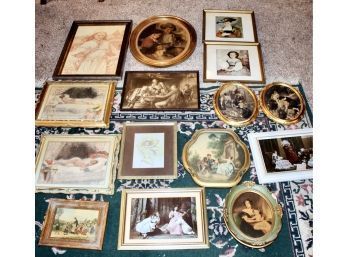 MIXED FRAMED ART LOT - Mixed Genres - Assorted Sizes - Lot Of 15 - SOME AMAZING PIECES!! Item#161 LVRM