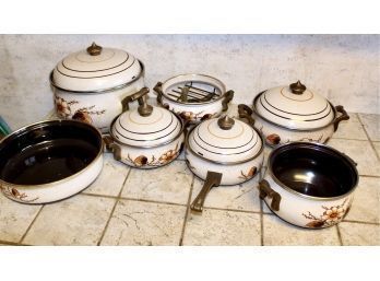 MID CENTURY MODERN ASTA Enamelware Cooking Pot Set - Made In Germany - GREAT FIND!! Item#91 KITCH