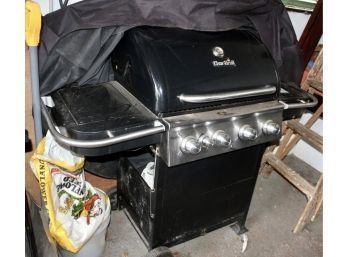 CHAR-BOIL Black Gas Cart Style Outdoor Grill W/ Burner - COVER INCLUDED! Item#140 GAR