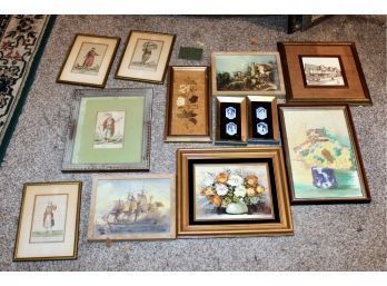 MIXED FRAMED ART LOT - Mixed Genres - Assorted Sizes - Lot Of 12 - SOME AMAZING PIECES!! Item#164 LVRM