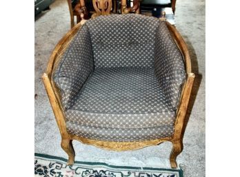 VINTAGE Wood & Rattan Accented Club Chair - GREAT ACCENT TO ANY ROOM!! Item#03 LVRM