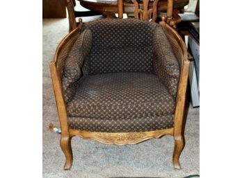 VINTAGE Wood & Rattan Accented Club Chair - GREAT ACCENT TO ANY ROOM!! Item#04 LVRM