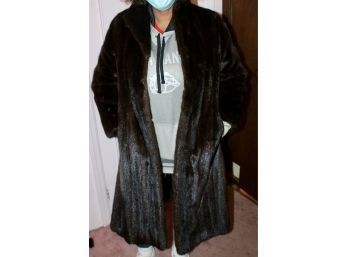 VINTAGE Fur Long Coat - Unique Interior! Item#138 RM2