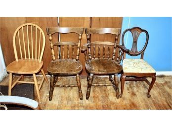 VINTAGE Lot Of Chairs - Lot Of 4 - GREAT ACCENT TO ANY ROOM!! Item#41 LVRM