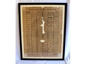 ANTIQUE  THE NEW YORK HERALD - Assassination Of President Lincoln - April 15th 1865 - VERY UNIQUE! Item#33 RM2