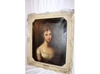 ANTIQUE ANSON DICKINSON RARE Self Portrait Oil Painting Of Anna Marie Schieffelin 1789-1843! Item#127 RM2