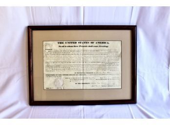 ANTIQUE LAND DEED SIGNED BY PRESIDENT MARTIN VAN BUREN 1837-1841  - 8th President - VERY UNIQUE! Item#32 RM2