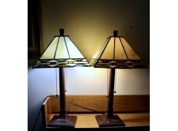 MODERN TABLE LAMPS - LOT OF 2 - WORKS! Item#75 LV